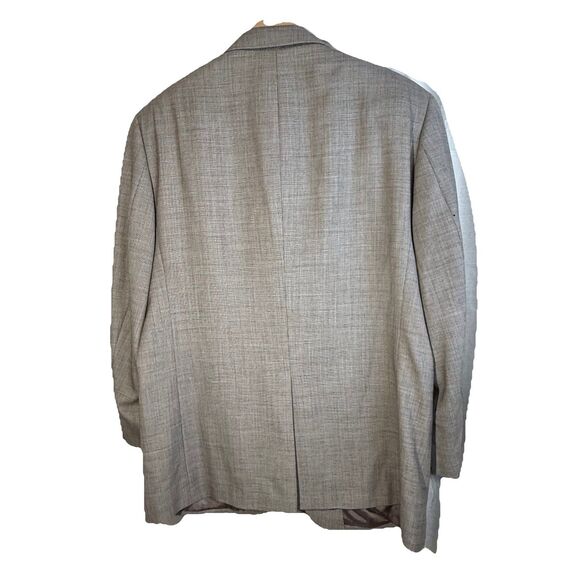 Vntg JOS A BANK Gray black small Houndstooth Suit 44R Wool Pants 37x 28.5 - Picture 13 of 13